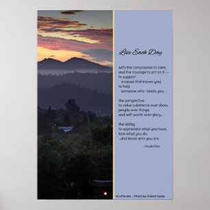 Poster Vivez chaque jour avec compassion...Poster