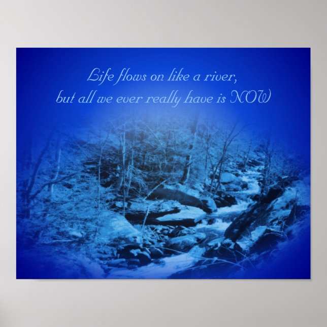 Poster Vivez Dans La Citation Inspirationnelle Actuelle (Devant)