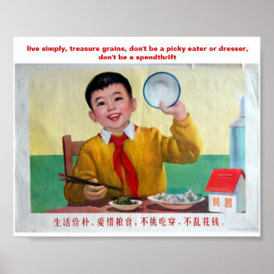 Poster Vivez simplement, grains de trésor, ...