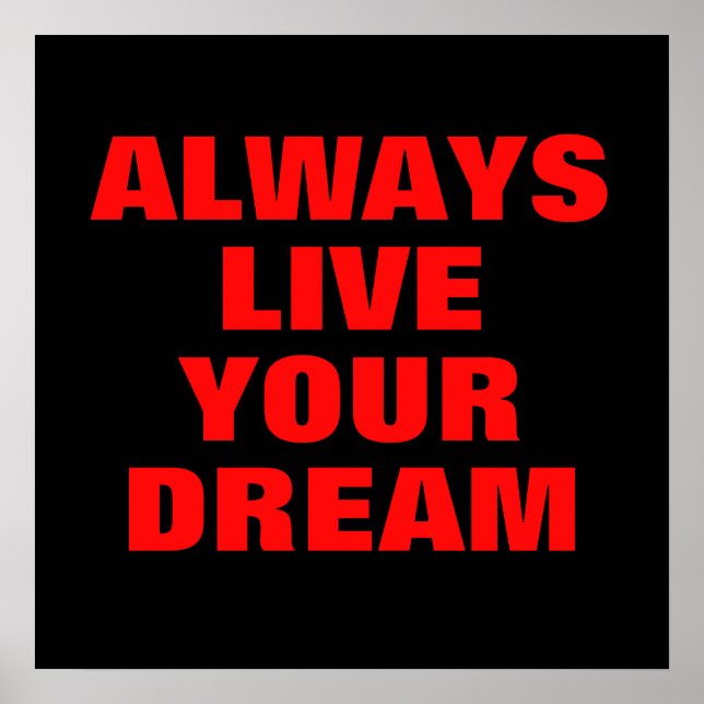 Poster Vivez toujours votre rêve Motivation (Devant)