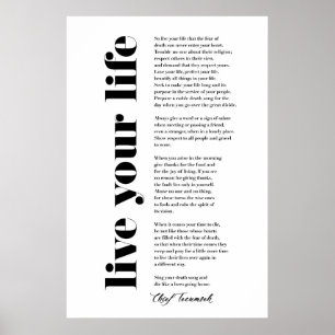 Poster Vivez votre vie par Tecumseh