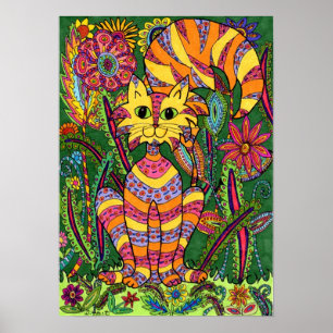 Poster Vivid Garden Cat 2