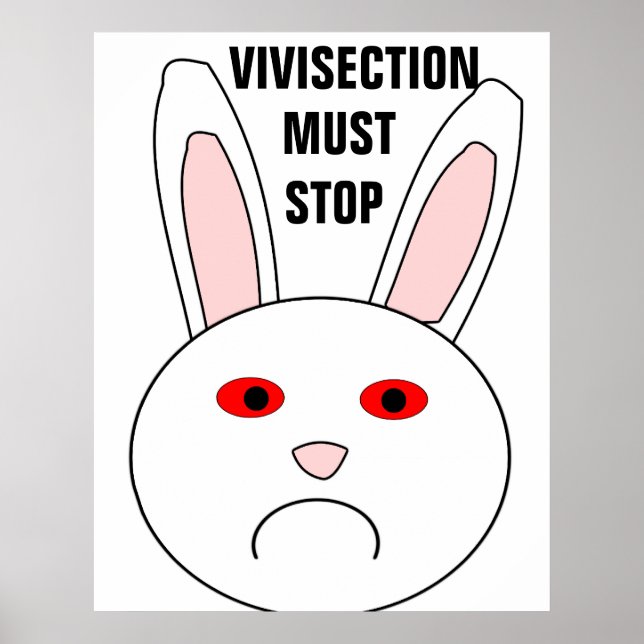 Poster Vivisection doit arrêter l'affiche (Devant)