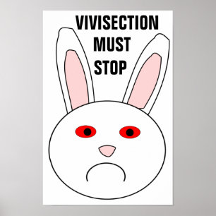 Poster Vivisection doit arrêter l'affiche
