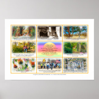 Poster Vivre La Bonne Vie Avec L'Affiche Des Béatitudes