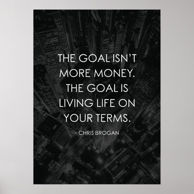 Poster Vivre La Vie Sur Vos Termes (Devant)