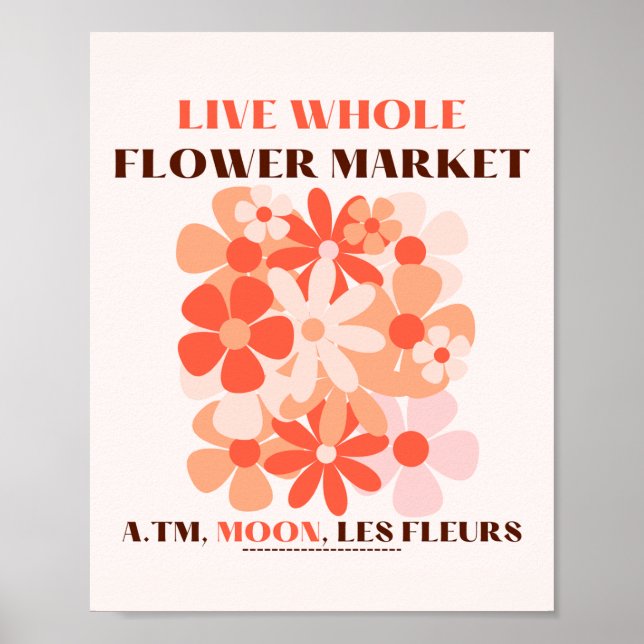 POSTER VIVRE LE MARCHÉ DES FLEURS ENTIÈRES (Devant)