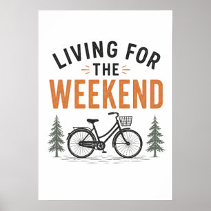 Poster Vivre pour l'Aventure Vélo de Fin de Semaine en Pl