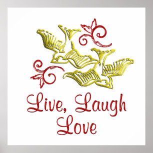 POSTER VIVRE RIRE AMOUR