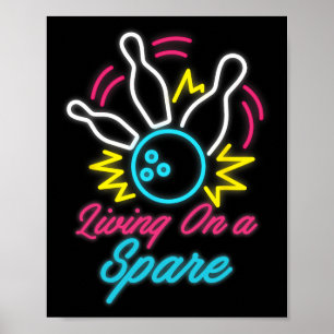 Poster Vivre Sur Un Épargnant Bowling Pins Sports Hob