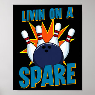 Poster Vivre sur un Rechange Bowling pour joueur de crick