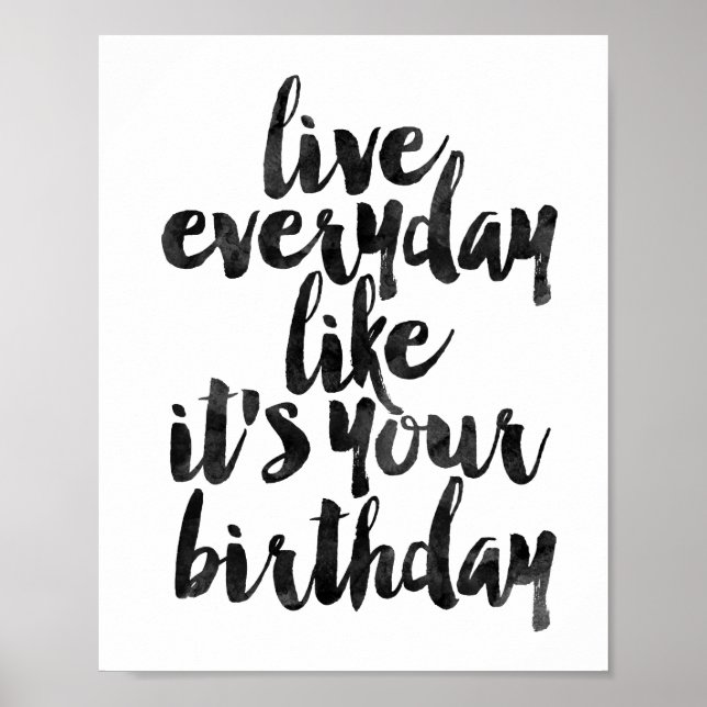 Poster Vivre tous les jours Comme c'est ton anniversaire (Devant)