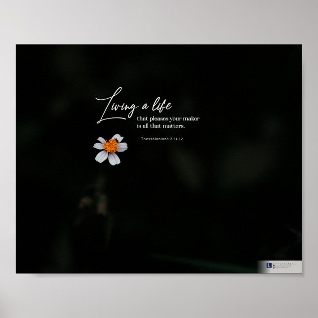 Poster Vivre une vie (1 Thessaloniciens 2:11-12) (Devant)