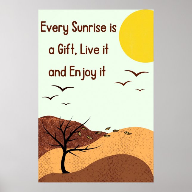 Poster vivre votre vie, Citations d'auto-motivation (Devant)