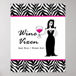Poster Vixen Wicked Girl Zebra Imprimer
