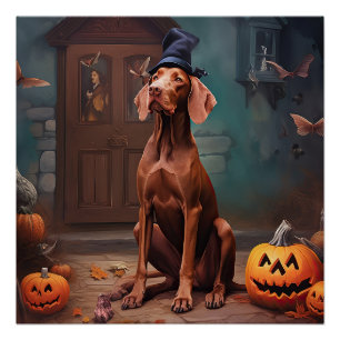 Poster Vizsla Potirons Halloween Effrayant