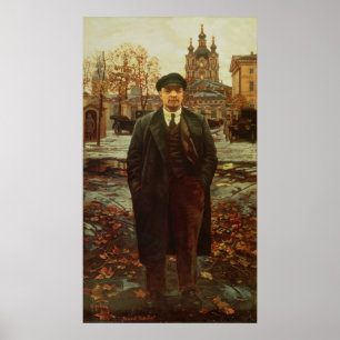 Poster Vladimir Ilyich Lenin  at Smolny, c.1925