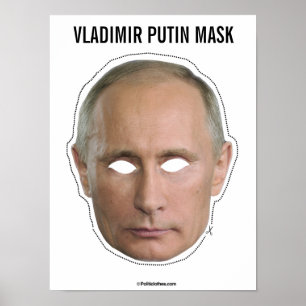 Poster Vladimir Poutine Masque Cutout