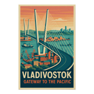 Poster Vladivostok - Porte d'entrée du Pacifique
