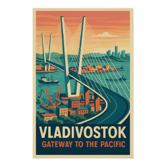 Poster Vladivostok - Porte d'entrée du Pacifique