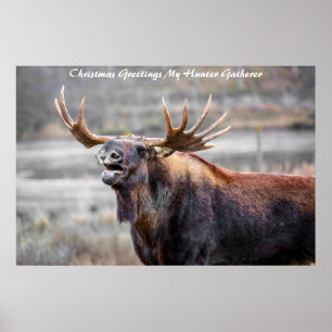 Poster Vœux de Noël Mon Chasseur Cueilleur