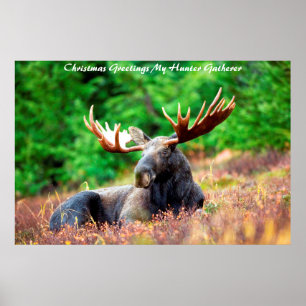 Poster Vœux de Noël Mon Chasseur Cueilleur