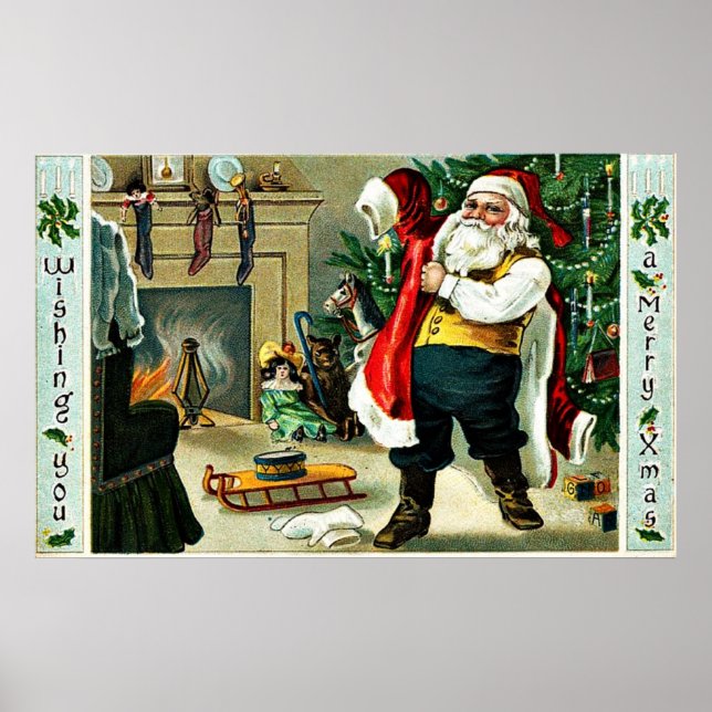 Poster Voeux de Noël Vintage (Devant)