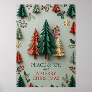 Poster Vœux de verdure d'origami
