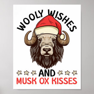 Poster Vœux laineux et baisers de bœuf musqué - Bœuf musq