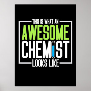 Poster Voici À Quoi Ressemble Un Chimiste Awénique