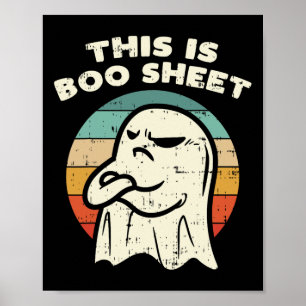 Poster Voici Bosheet Ghost Retro Halloween Costume Me