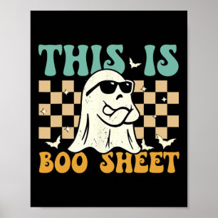 Poster Voici Bosheet Ghost Retro Halloween Costumes Homme