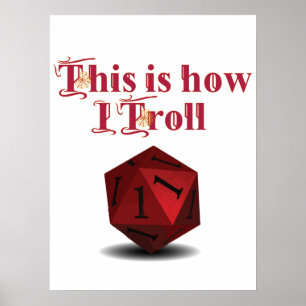 Poster Voici comment je Troll - Critique Hit RPG Dice