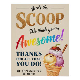 Poster Voici l’affiche Scoop We Think You’re Awesome