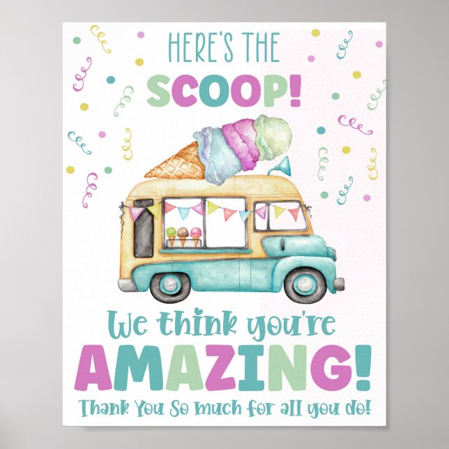 Poster Voici la fête de glace Scoop (Devant)