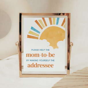 Poster Voici la station Son Baby shower Enveloppe