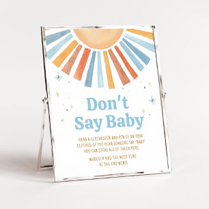 Poster Voici le Baby shower du Fils Ne dites pas Baby