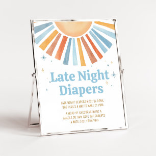 Poster Voici le Baby shower Fils Diapeurs de nuit tardive