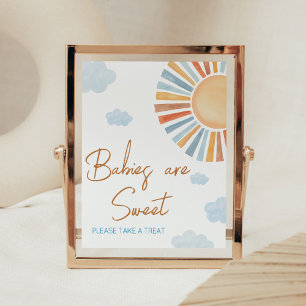 Poster Voici Le Baby shower Soleil Les bébés sont doux