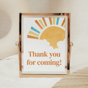 Poster Voici le Carte de remerciements du Baby shower Son