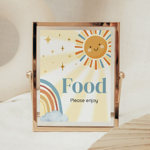 Poster Voici le Son Retro Sunshine Baby shower nourriture