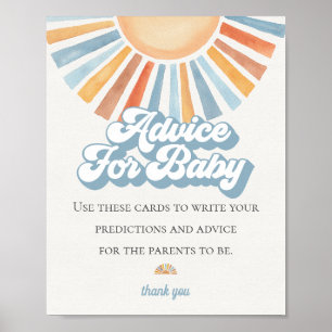 Poster Voici le Son Sunshine Conseil pour le jeu de bébé