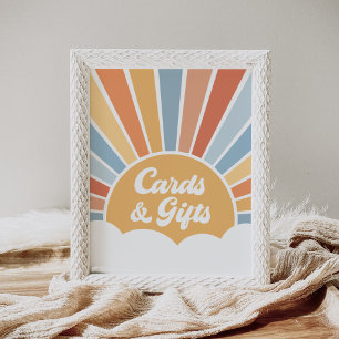 Poster Voici les cartes Baby showers et les cadeaux Son