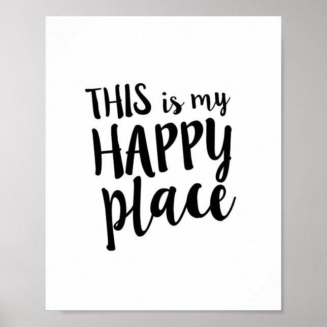 Poster Voici ma citation Happy Place Family Home (Devant)