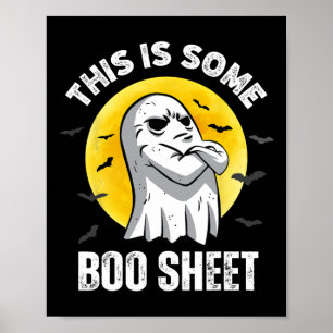 Poster Voici Une Petite Feuille De Boite Halloween Ghost