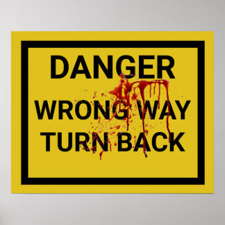 Poster Voie incorrecte