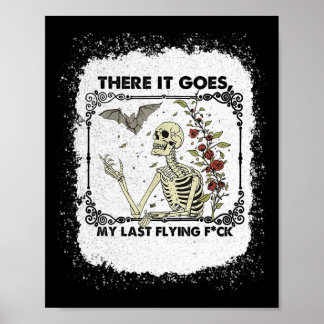 Poster Voilà Mon Dernier Skeletons Volant Drôle Hallo