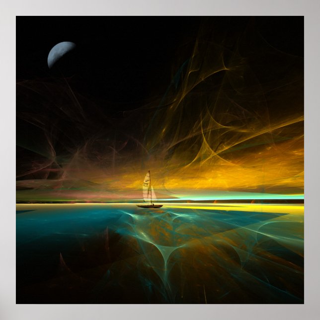 Poster Voile au clair de lune magique (Devant)