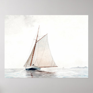 Poster Voile au large de Gloucester par Winslow Homer