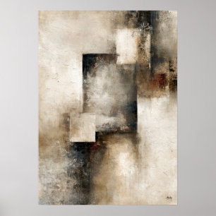 Poster Voile de Silence Wabi-Sabi Moderne Abstrait Japona